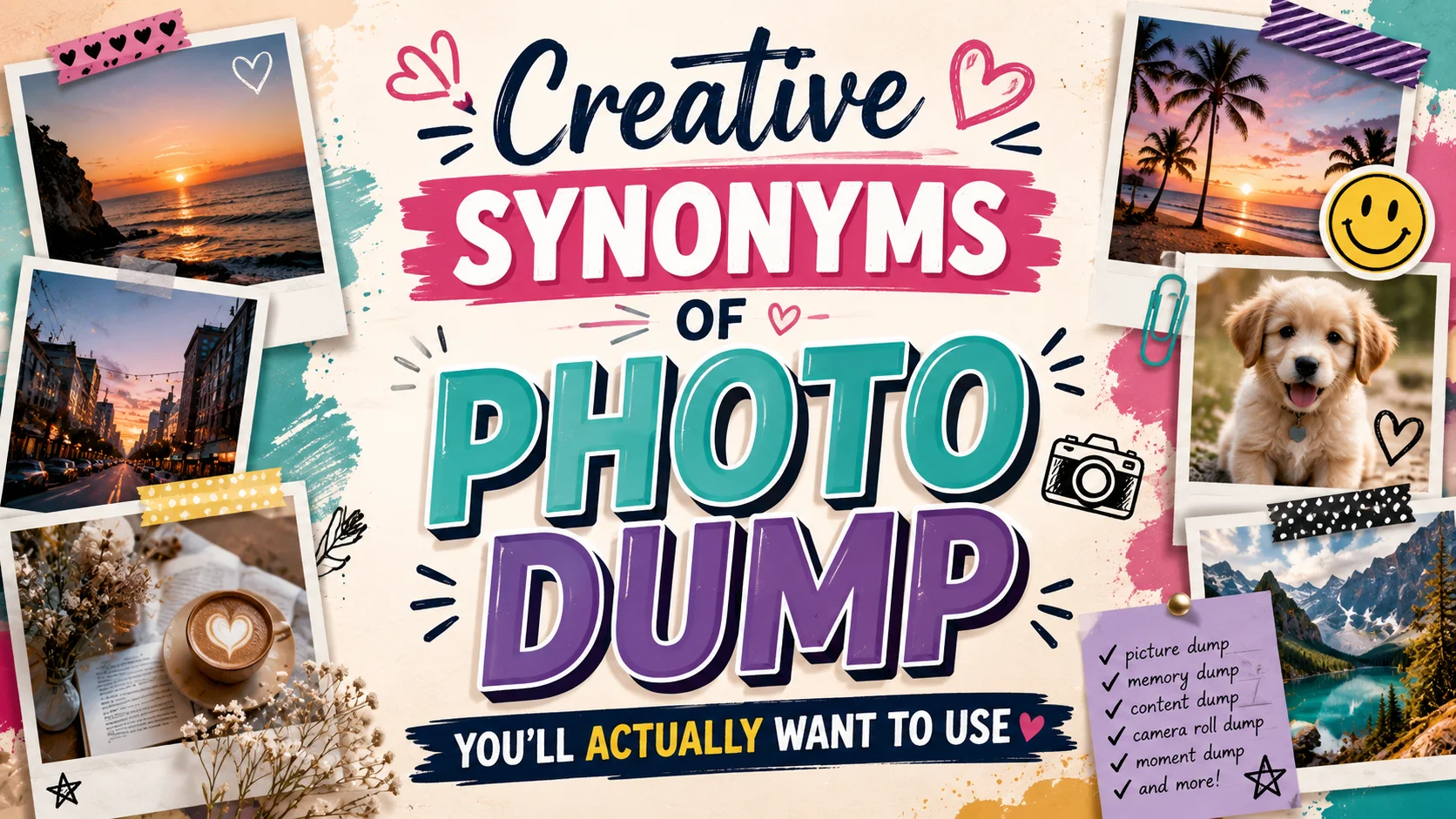 Creative Synonyms of Photo Dump You'll Actually Want to Use