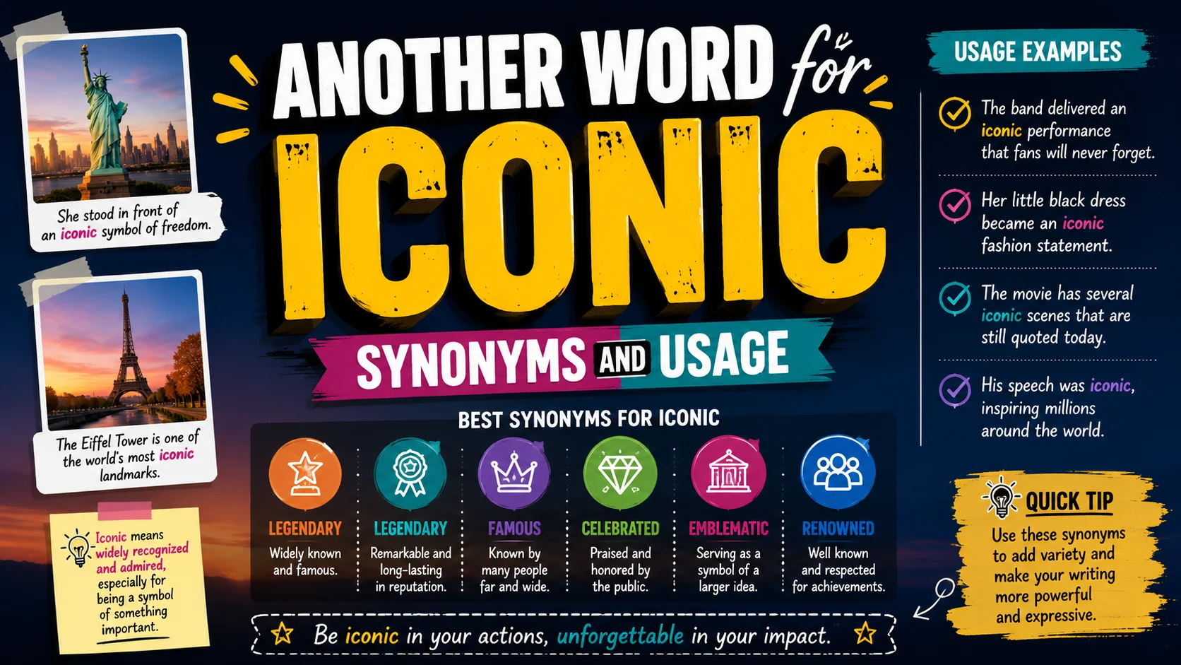 Another Word for Iconic Synonyms and Usage