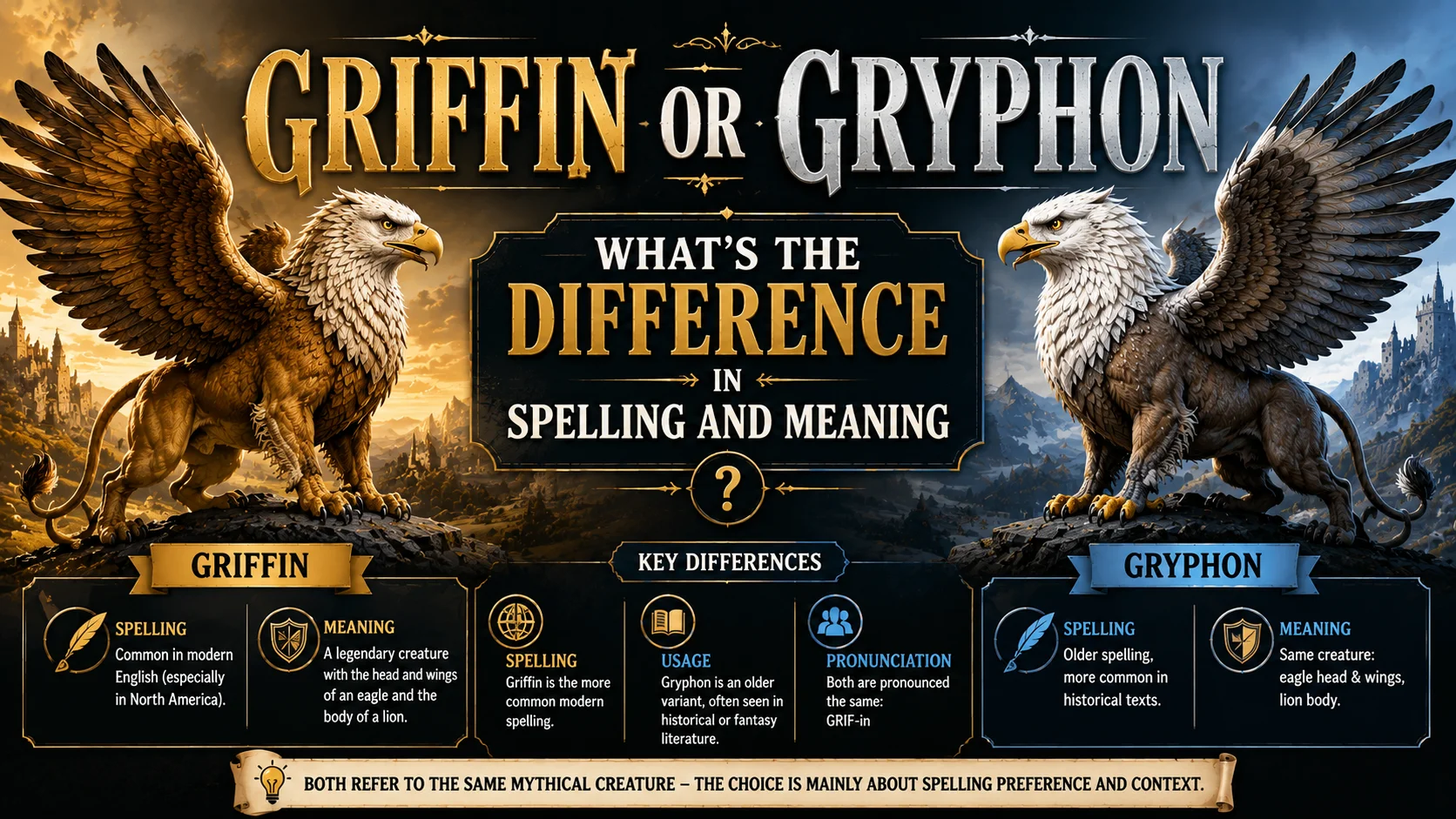 Griffin or Gryphon What's the Difference in Spelling and Meaning