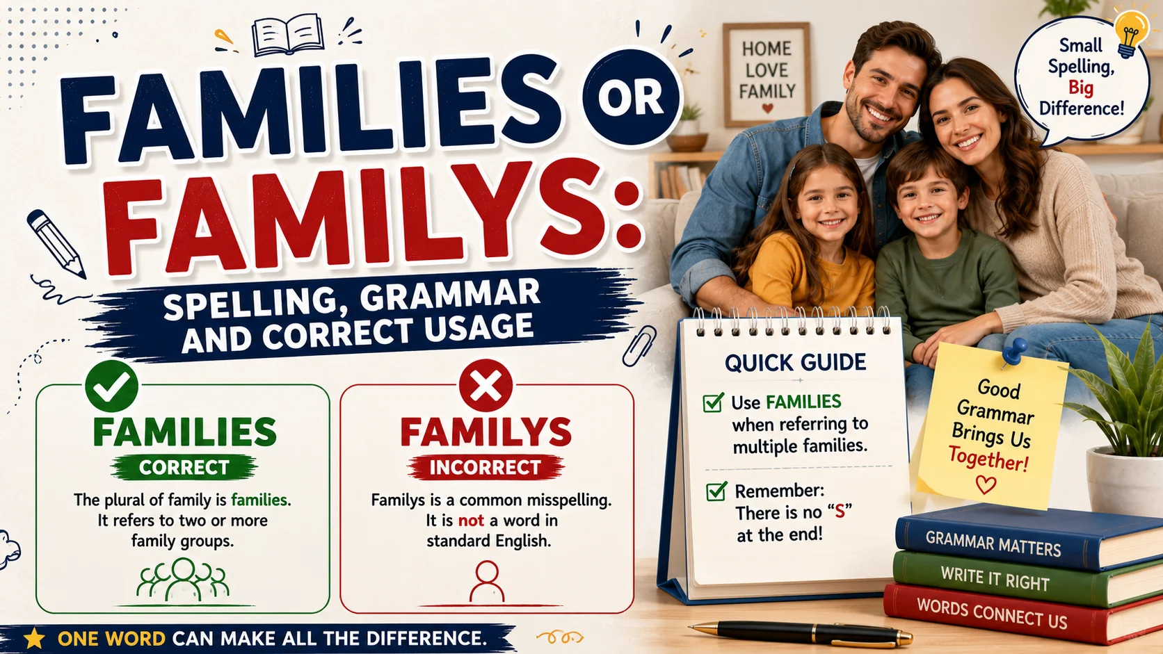 Families or Familys Spelling, Grammar and Correct Usage