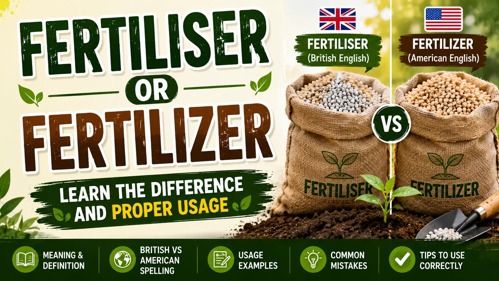 Fertiliser or Fertilizer Learn the Difference and Proper Usage