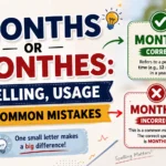 Months or Monthes Spelling, Usage and Common Mistakes