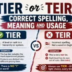Tier or Teir Correct Spelling, Meaning and Usage