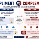 Compliment vs Complement Meaning, Difference & Examples