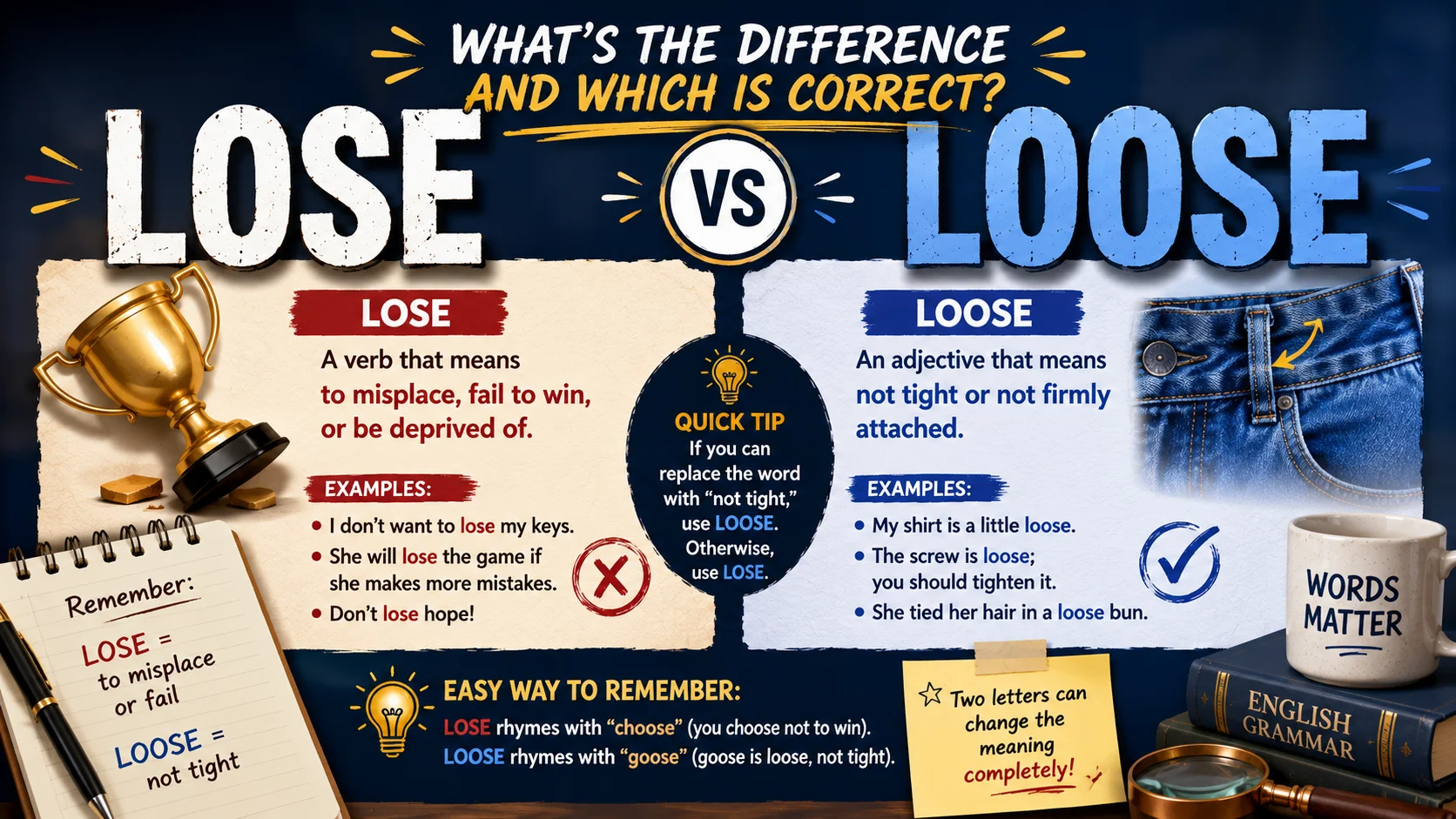 Lose vs Loose What’s the Difference and Which Is Correct