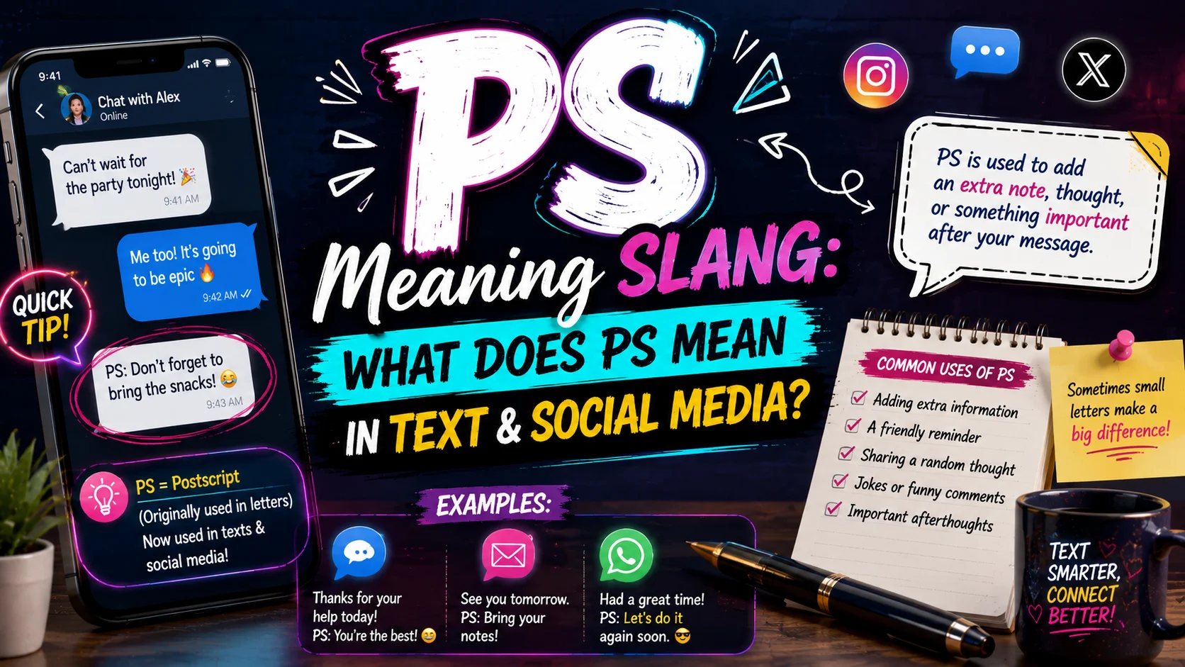 PS Meaning Slang What Does PS Mean in Text & Social Media