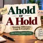 Ahold or A Hold Meaning, Difference, Usage & Examples