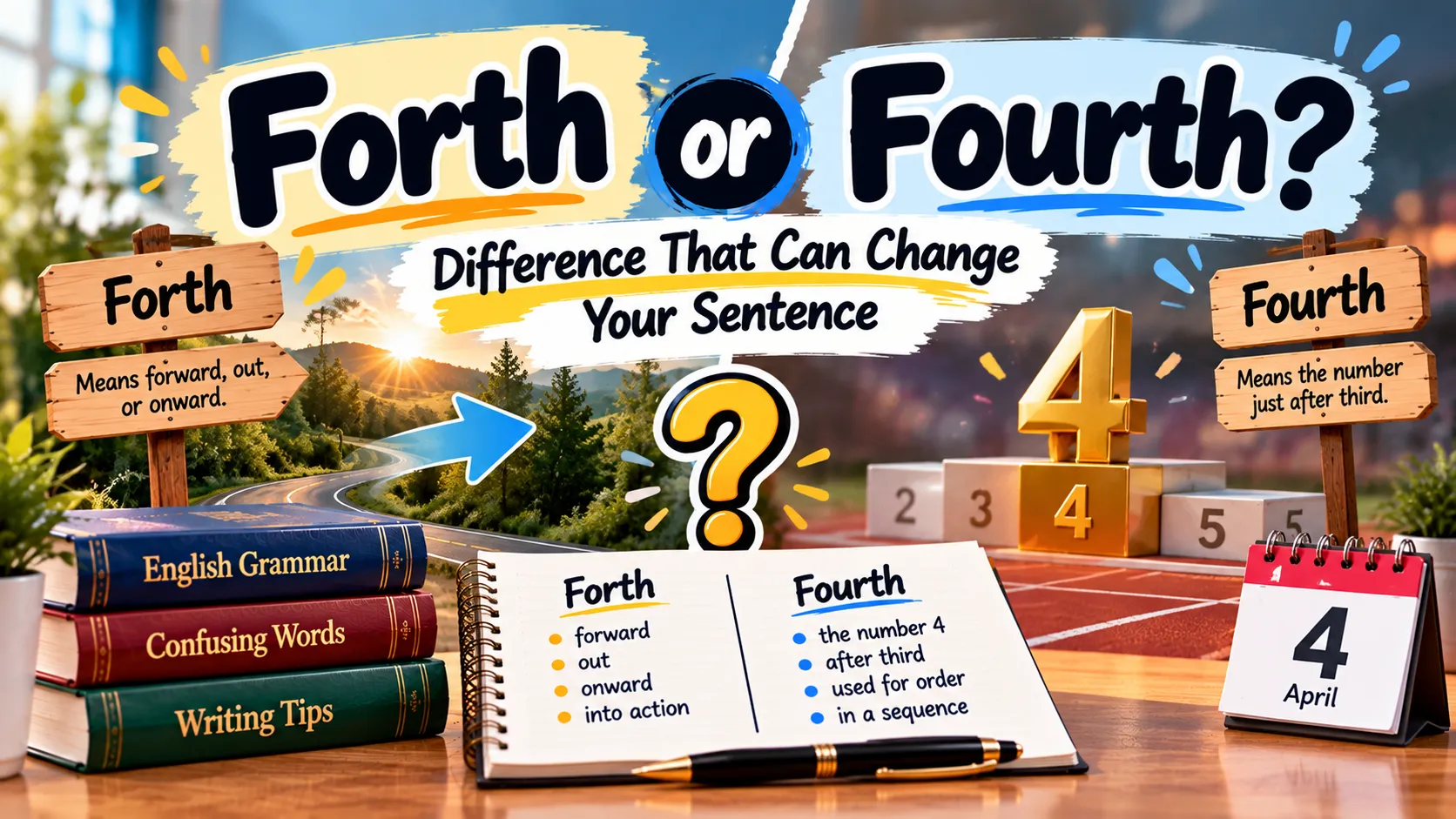 Forth or Fourth? Difference That Can Change Your Sentence