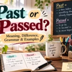 Past or Passed Meaning, Difference, Grammar & Examples ✍️