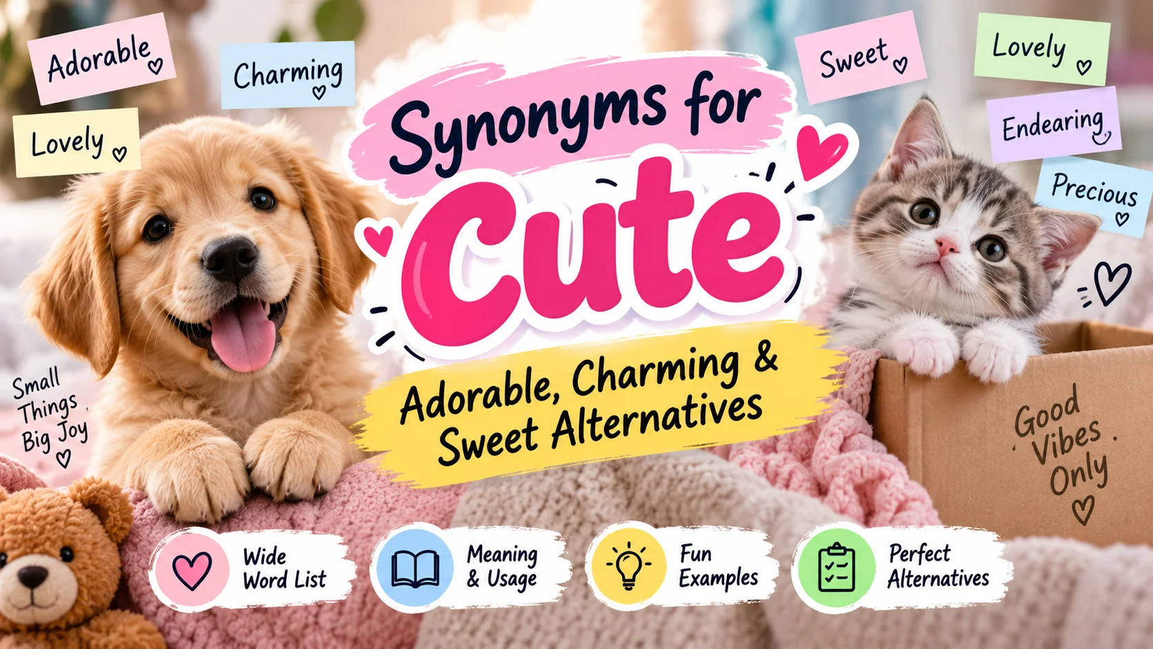 Synonyms for Cute Adorable, Charming & Sweet Alternatives