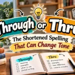 Through or Thru The Shortened Spelling That Can Change Tone