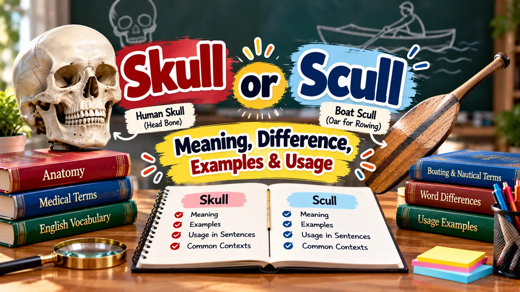 Skull or Scull: Meaning, Difference, Examples & Usage