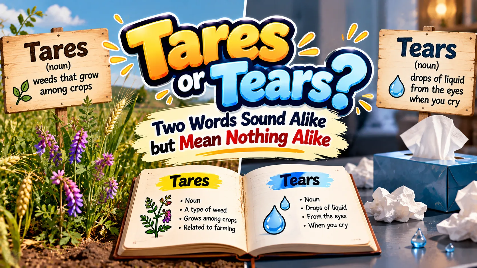 Tares or Tears? Two Words Sound Alike but Mean Nothing Alike