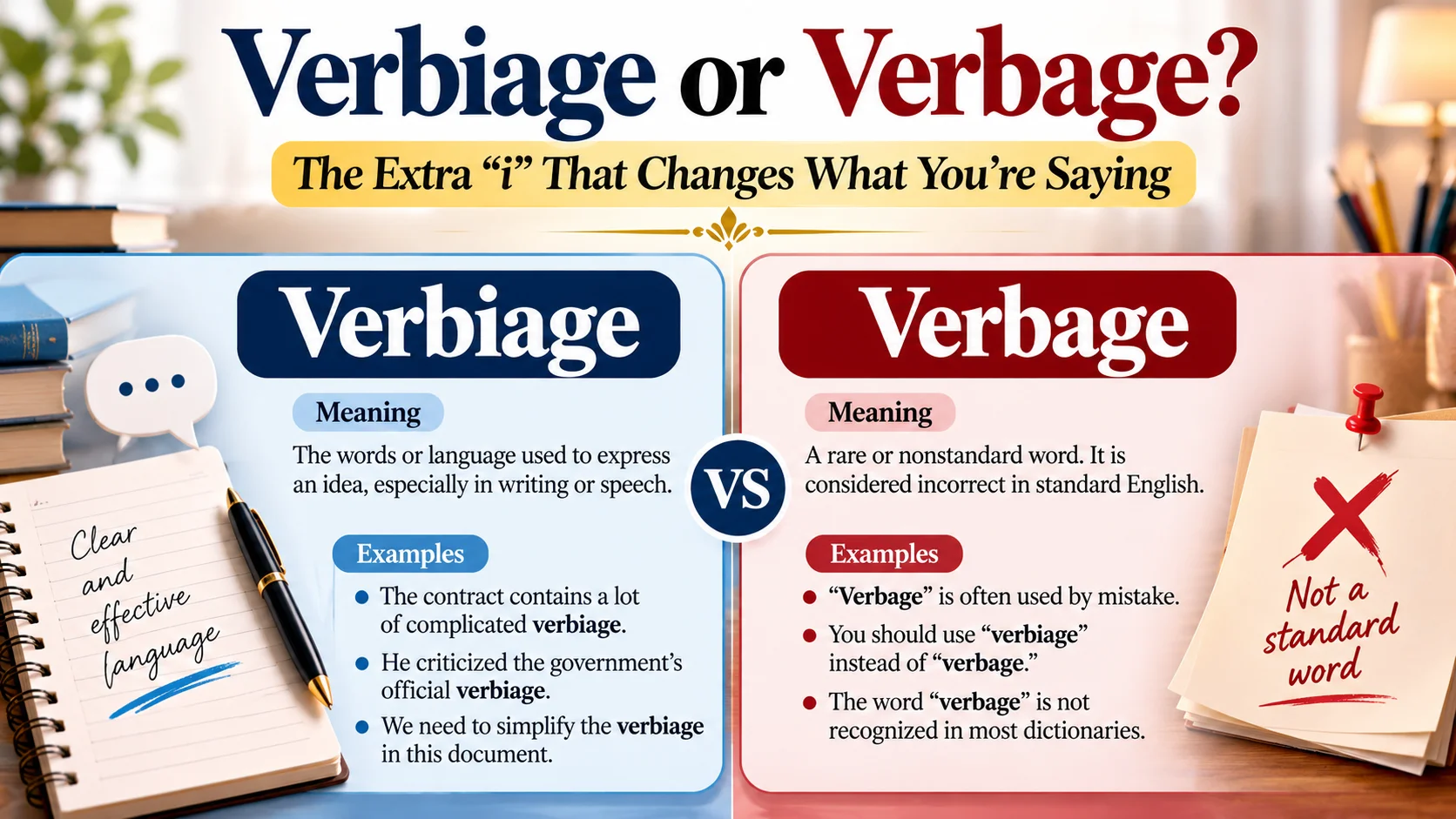 Verbiage or Verbage The Extra “i” That Changes What You’re Saying